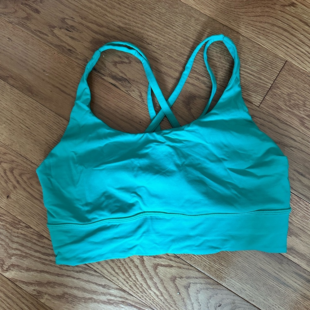 Lululemon Athletica Energy Bra Long Line in Maldives Green - Picture 3 of 5